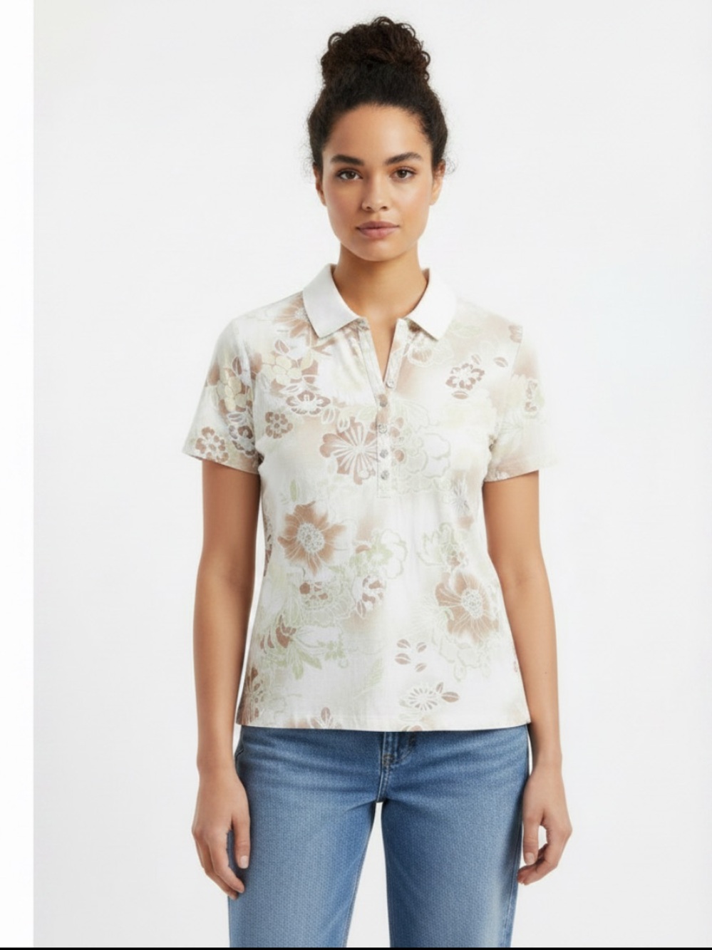 Caribbean Joe | Hawaiian cotton polo shirt size medium
